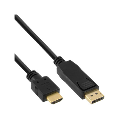 20er Bulk-Pack InLine® DisplayPort zu HDMI Konverter Kabel, schwarz, 3m (Produktbild 1)