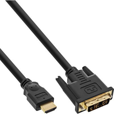 30er Bulk-Pack InLine® HDMI-DVI Kabel, vergoldete Kontakte, HDMI auf DVI, 2m (Produktbild 1)
