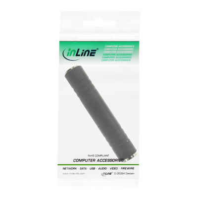 InLine® Audio Adapter, 6,3mm Klinke Buchse / Buchse, Stereo (Produktbild 2)