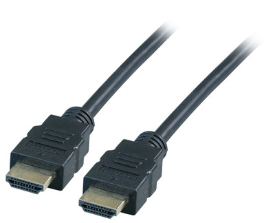 HighSpeed HDMI Kabel mit Ethernet -- 4K30Hz, A-A St-St, 1,0m, schwarz, K5430SW.1 (Produktbild 1)