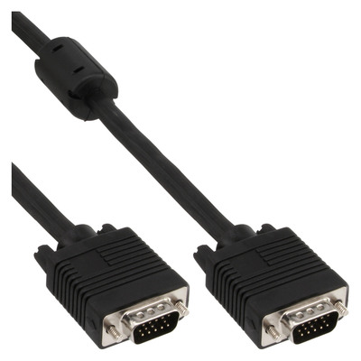 InLine® S-VGA Kabel, 15pol HD Stecker / Stecker, schwarz, 15m (Produktbild 1)