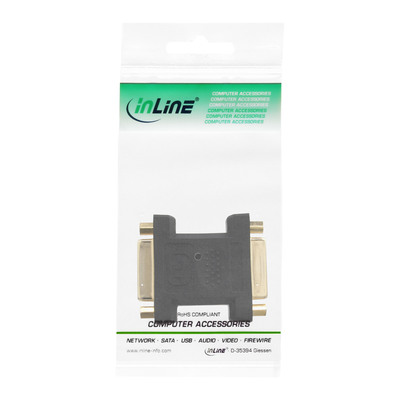 InLine® DVI-I Adapter, Digital + Analog 24+5 Buchse / Buchse, vergoldet (Produktbild 3)