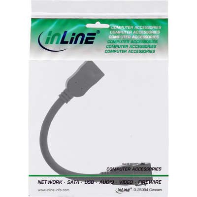 InLine® HDMI Keystone Adapterkabel 4K/60Hz, HDMI A Buchse/Buchse, schwarz, 0,2m (Produktbild 2)