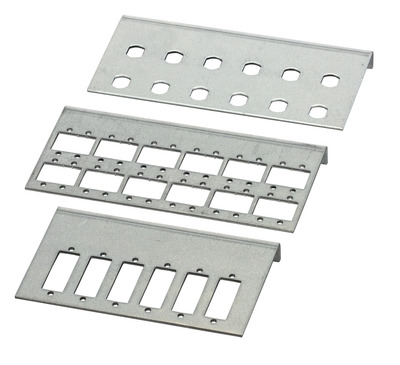 Set Verteilerplatten für Kupplungen, 6x -- SC-Duplex, 12x ST, 24x LC-Duplex, FTTH-BOX-IN-UP-W (Produktbild 1)