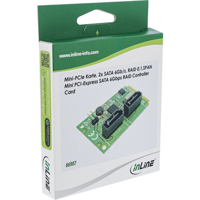 InLine® Mini-PCIe 2.0 Karte, 2x SATA 6Gb/s, RAID 0,1,SPAN (Produktbild 3)