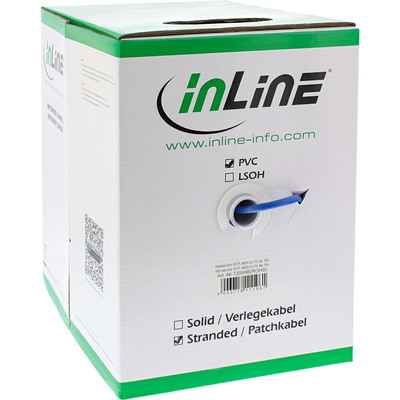 InLine® Patchkabel Cat.5e, blau, SF/UTP, AWG26, PVC, 100m (Produktbild 3)