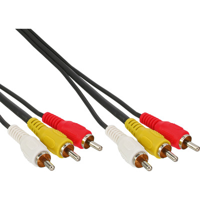 InLine® Cinch Kabel, Audio/Video 3x Cinch, Stecker / Stecker, 1m (Produktbild 1)