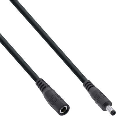 InLine® DC Verlängerungskabel, DC Stecker/Buchse 4,0x1,7mm, AWG 18, schwarz 5m (Produktbild 1)
