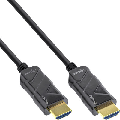 InLine® HDMI AOC Kabel, Ultra High Speed HDMI Kabel, 8K4K, schwarz, 30m (Produktbild 1)