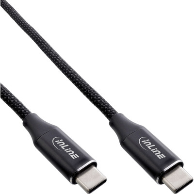 InLine® Magnetic USB-C Kabel, USB-C Stecker/Stecker, 100W, schwarz, 2m (Produktbild 1)