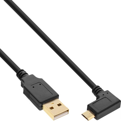 InLine® Micro-USB 2.0 Kabel, USB-A ST/Micro-B ST gew., vergoldete Kontakte, 1m (Produktbild 1)
